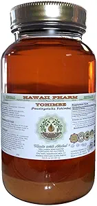 Hawaii Pharm Yohimbe Extrait liquide sans alcool, Yohimbe liquide (Pausinystalia Yohimbe) glycérite séchée glycérite supplément naturel à base de plantes, États-Unis 32 fl.oz