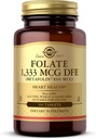 Solgar Folate 1333 MCG DFE Metafolin® 800 mcg Tablets, Original, 8 Ounce