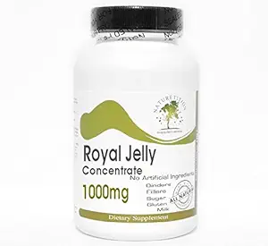 Royal Jelly Concentrate 1000mg ~ 200 Capsules - Aucun Additifs ~ Suppléments de Naturetition