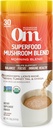 Om Mushroom Superfood Morning Energy Blend Mushroom Powder Drink, 8.47 Ounce Canister, Café Sans boisson d'énergie avec Cordyceps, Vitamine D2, Agaricus Bisporus, Lion's Mane, Rhodiola, et Turquie Tail