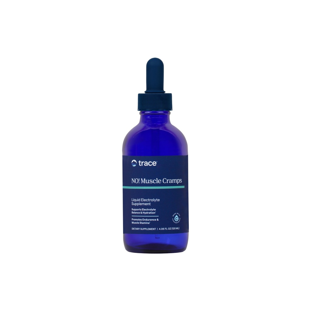 Trace Minerals NON! Crampes musculaires - Supplément pour une fonction musculaire saine - Supplément liquide - Balance électrolytique - Endurance et énergie - Sans sucre - 4,06 fl oz (60 portions)