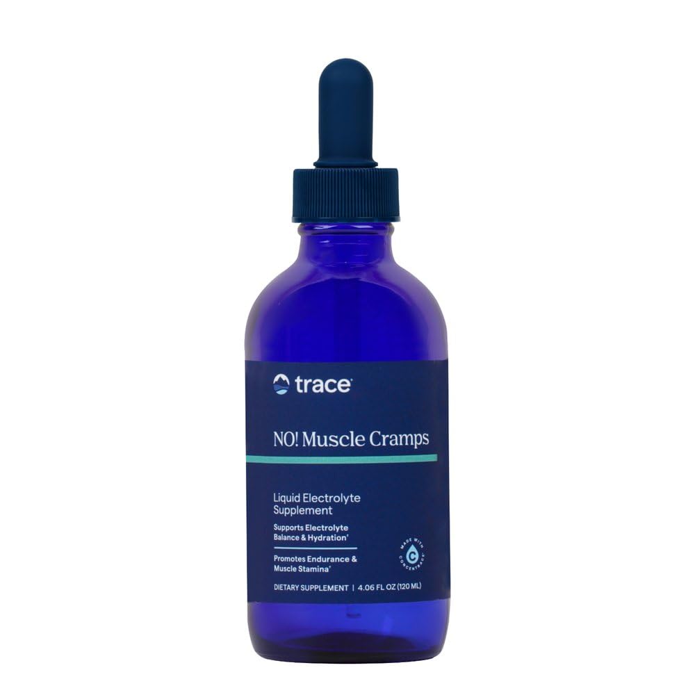 Trace Minerals NON! Crampes musculaires - Supplément pour une fonction musculaire saine - Supplément liquide - Balance électrolytique - Endurance et énergie - Sans sucre - 4,06 fl oz (60 portions)