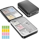 Restree Weekly Pill Organizer, Magnetic Moisture Proof Pill Case, boîte à pilules de voyage de grande capacité avec couvercle intérieur transparent pour les vitamines, suppléments et médicaments quotidiens 8 Compartiment (noir)