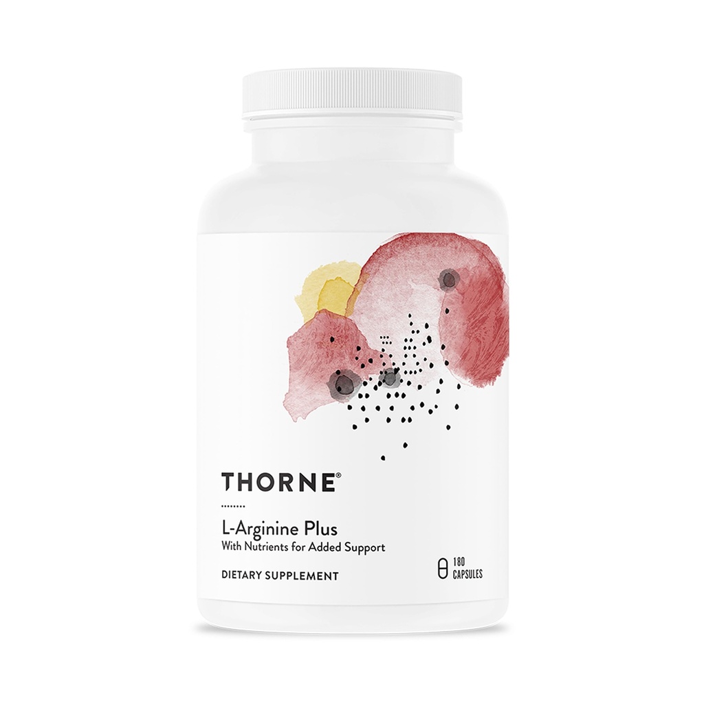 THORNE - L-Arginine Plus - Cofacteurs à libération prolongée pour soutenir la fonction cardiaque, la production d'oxyde nitrique et le flux sanguin optimal* - 60 portions