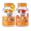 Vitamine C Lifeable Kids + B Complex Kids, Gommies Bundle - Grande dégustation, supplément de vitamine, sans gluten, sans OGM, gommy à croquer