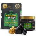 Wellness Nest Gold Grade Pure Himalayan Shilajit Resin: Ultimate Potency for Men & Women - 24k Gold, 75%+ Acid Fulvic, rapport de test de laboratoire inclus - 30g (1 Pack), 75 portions