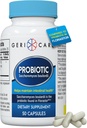 GeriCare S. Boulardii Probiotique Saccharomyces Boulardii - Probiotiques pour la santé digestive pour les femmes et les hommes - 500mg - Comparer à l'ingrédient actif dans Florastor Probiotic Gut Formula (50 Capsules)