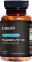 MegaNatural BP, Grape Seed Extract Supplements with Sustained-release California Grape Seed Extract Herbal Supplements for Optimized Absorption & Supports Energy, 150 mg, 120 Tablets