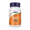 MAINTENANT Aliments suppléments, Probiotic-10TM, 100 milliards, avec 10 souches probiotiques, lait, sans soja et sans gluten, souche vérifiée, 30 capsules de légumes