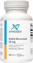 XYMOGEN DHEA 25 mg - Supplément micronisé DHEA pour les femmes et les hommes - Soutenir les niveaux d'androgènes et d'estrogènes sains et le soutien surrénal (60 comprimés)