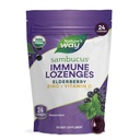 Nature Way Sambucus Zinc Lozenges avec la baie d'eau et la vitamine C, la menthe poivrée, 24 Lozenges