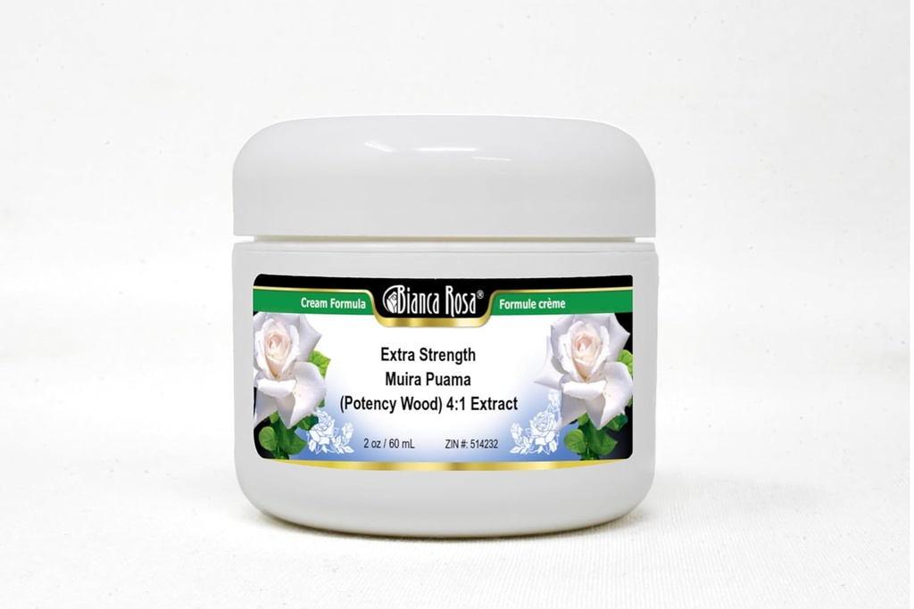 Bianca Rosa Extra Strength Muira Puama (bois de potentiel) 4:1 Crème d'extrait (2 oz, ZIN: 514232) - 3 Pack