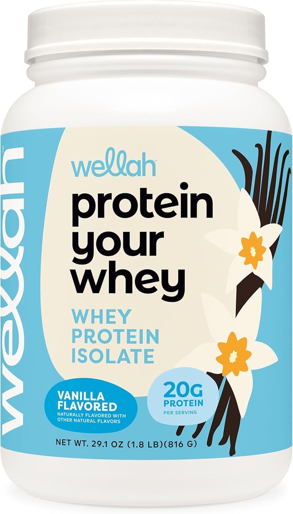 Wellah Protein Your Whey (30 portions, vanille) - Whey Protein Isolate Protein