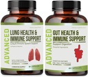 Lung Health & Immune Support Supplément - Lung Cleanse et Detox avec des vitamines d'immunité pour de meilleurs poumons, la défense immunitaire, les poumons clairs et la respiration profonde incluant Quercetin et Cordyceps. Approvisionnement en deux mois