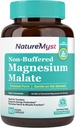Malate de magnésium, forme chélatée, très absorbante, non tamponnée, douce sur l'estomac, pour les adultes et les enfants, dose flexible, production d'énergie, fonction nerveuse et musculaire, 90 capsules véganes