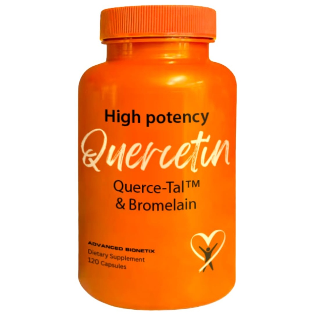 Querce-TalTM Quercetin + Bromelain 120 Capsules de Vég. Soutient les événements anti-oxydant, éblouissement, santé immunitaire du coeur, emballage mai Vary