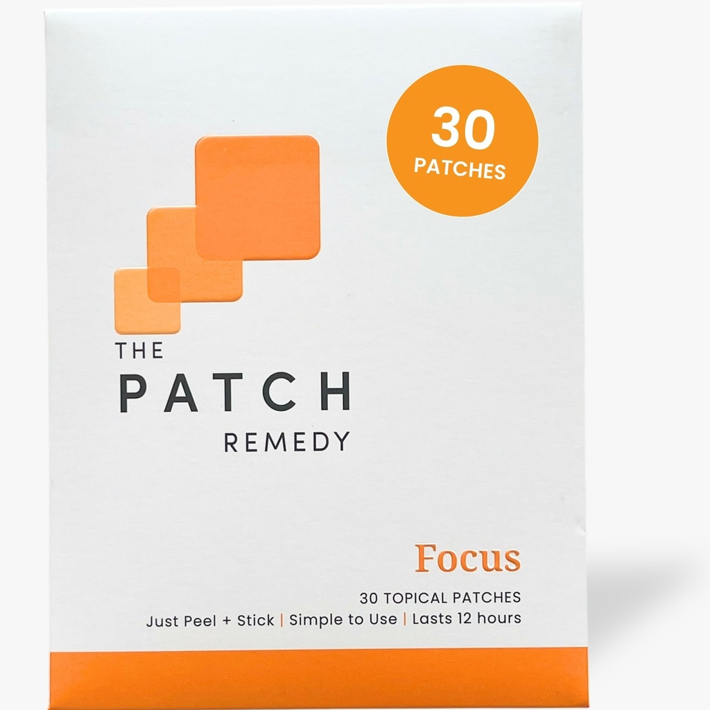 The Patch Remedy Focus Patch=Ginkgo Biloba, acétyl-L-Carnitine, Bacopa, Magnésium L-Thréonate, Thé vert=30 Patches