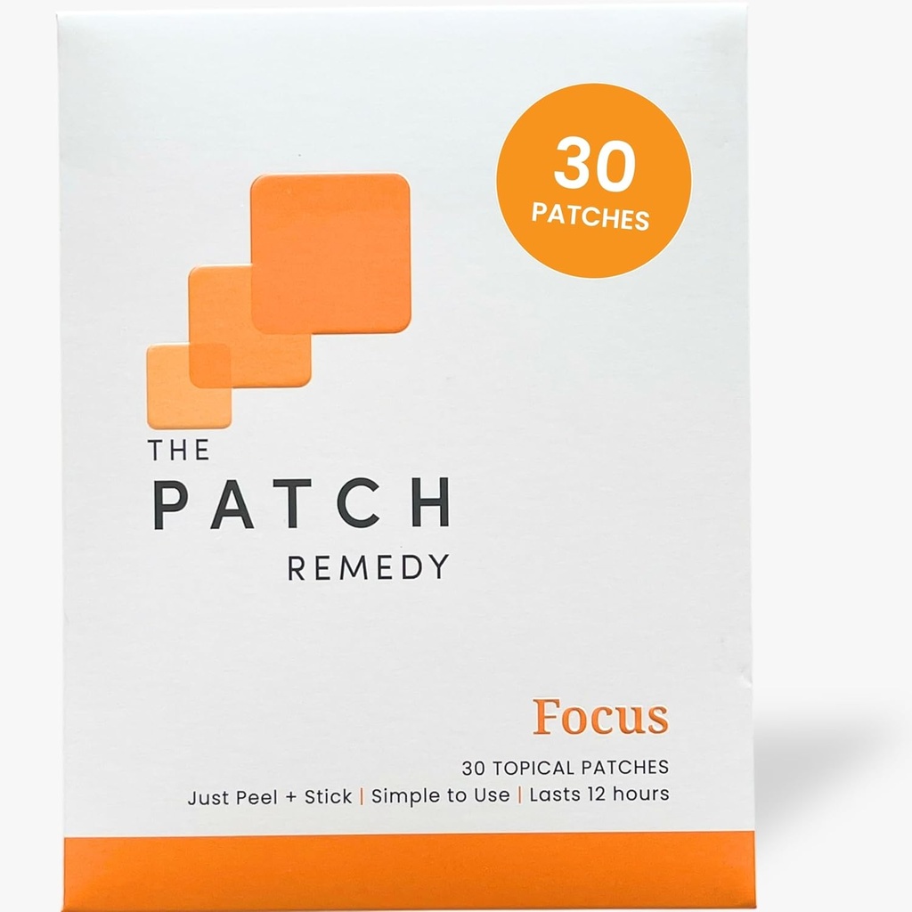 The Patch Remedy Focus Patch=Ginkgo Biloba, acétyl-L-Carnitine, Bacopa, Magnésium L-Thréonate, Thé vert=30 Patches