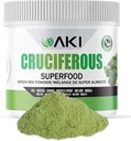 AKI Cruciferous poudre de mélange vert - Fabriqué à partir de Kale, Brocoli, Bruxellois Sprouts, Cabotage - emballé avec des phytonutriments essentiels et des vitamines ((5.3oz/150g))