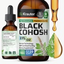 BIO KRAUTER Black Cohosh Root Tecture - Vegan Black Cohosh Suppléments Femmes Support - Sans alcool et sans sucre - 2 Fl.Oz.
