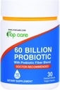 Probiotiques 60 milliards CFU - 10 souches + Prébiotiques organiques - Santé immunitaire, digestive et gorgée - Soutien à la constipation occasionnelle, à la diarrhée, au gaz et à l'éblouissement - pour les femmes et les hommes - 30ct