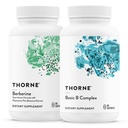 THORNE - Complexe B de base (60 gélules) et Berberine (60 gélules) - Soutient la santé cardiaque, la fonction du système immunitaire et la santé du cerveau - sans gluten, sans lait