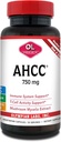 Olympians Labs Premium Supplément AHCC 750mg de AHCC par gélule – Soutient la santé immunitaire, la fonction hépatique et l'activité des cellules tueuses naturelles- 30 capsules