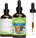 Bien-être des animaux Jeune au coeur pour chiens - Santé cardiaque, système circulatoire et cardiovasculaire, Hawthorn, Motherwort, Schisandra - Supplément à base de plantes vétérinaires 4 fl oz (118 ml)