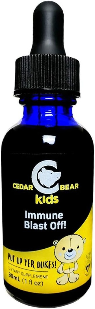 Cedar Bear Immune Blast Off! pour les enfants un supplément à base de plantes liquides qui soutient et active la réponse du système immunitaire dans tout le corps, en particulier dans le système respiratoire 1 FL Oz