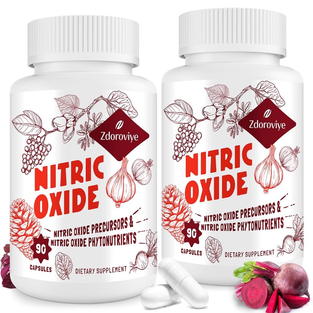 Supplément à oxyde nitrique pour hommes, 90 gélules (2 boîtes)