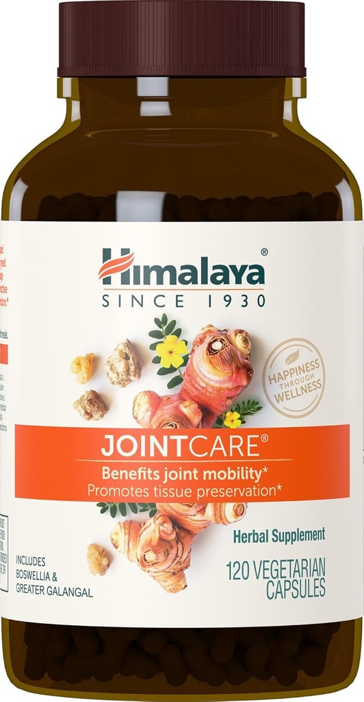Himalaya JointCare avec Boswellia, Supplément articulaire pour hommes et femmes, 1200 mg, 120 Capsules, 1 mois d'approvisionnement