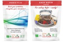 Cutting Edge Cultures Prebio Plus + Kefir Starter Culture Prebio Fiber Powder Meilleur mélange personnalisé de fibres prébiotiques biologiques complément alimentaire (1 Prebio Plus + 1 Kefir 20g)