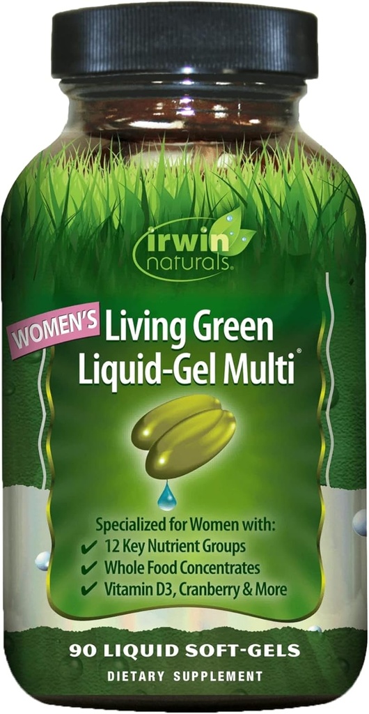 Irwin Naturals Living Green Liquide-Gel Multi pour les femmes - 90 Liquide Soft-Gels