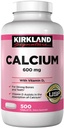 Kirkland Signature Calcium 600 mg. with Vitamin D3, 500 Tablets (2 Pack)