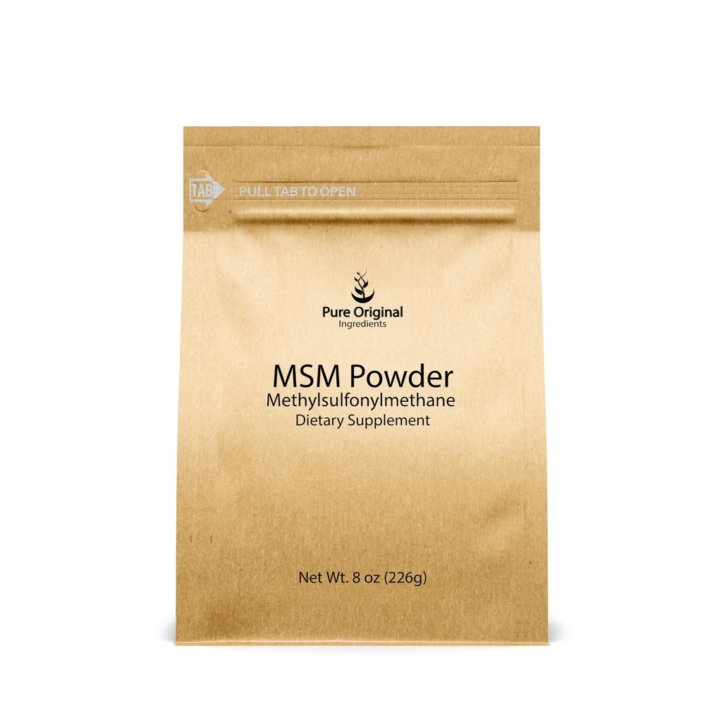 INGRÉDIENTS ORIGINAL DE PURE Méthylsulfonylméthane (8 oz) MSM, soufre naturel, supplément alimentaire