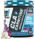 BPI Sports CLA+Carnitine – CLA L Carnitine et acide linoléique – L supplément carnitine pour perte de poids, métabolisme et muscle maigre – sans caféine – raisins – 50 portions – 12,34 oz