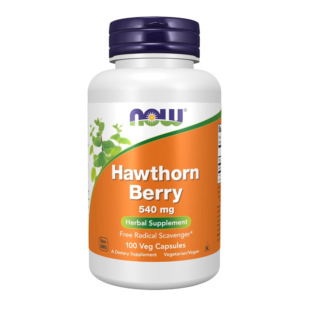 MAINTENANT Compléments alimentaires, Berry Hawthorn 540 mg, Récupérateur Radical libre*, Supplément à base de plantes, 100 gélules