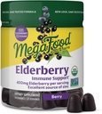 Megafood Immune supplément de soutien aux baies aînées - Gommies Vegan Elderberry pour adultes - Fabriqué avec du zinc et de la nourriture réelle - Pectine-Based, sans gluten, USDA Organic - 54 Gommies, 27 portions