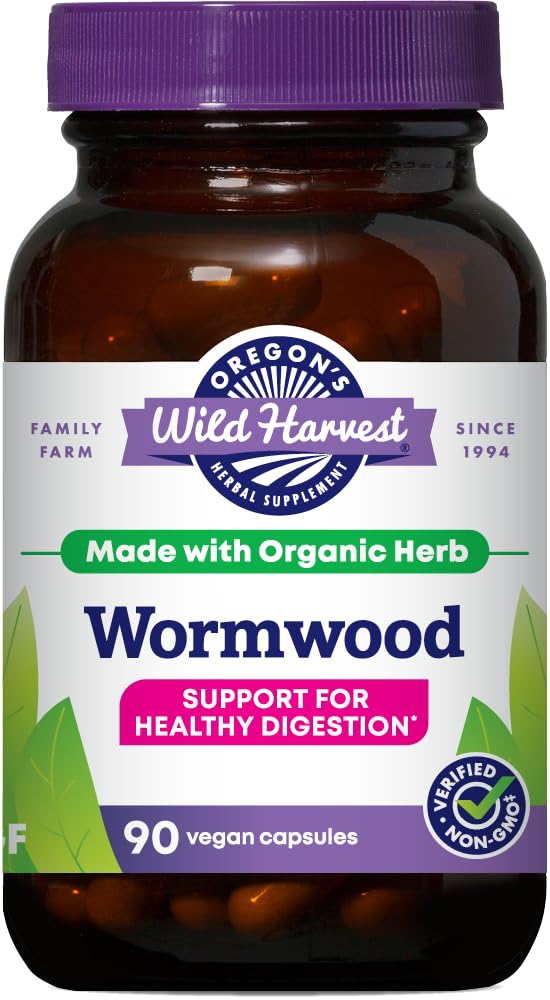 Supplément à base de plantes biologiques de wormwood de l'Oregon, 90 comte