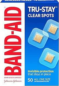 Marque Band-Aid Tru-Stay Points clairs Bandages pour les premiers soins discrets, tous de taille unique, 50 Nombre