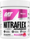 GAT SPORT Nitraflex Advanced Pre-Workout Powder, Increases Blood Flow, Boosts Strength and Energy, Improves Exercise Performance, Creatine-Free (Watermelon, 30 Servings)