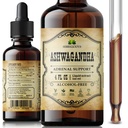 Suppléments Ashwagandha – Bio Withania Somnifera Extrait de racine gouttes liquides – Natural Stress Relief, Mood Booster, aide au sommeil et support calmant – Non-OGM, formule végétalienne – 4 fl oz