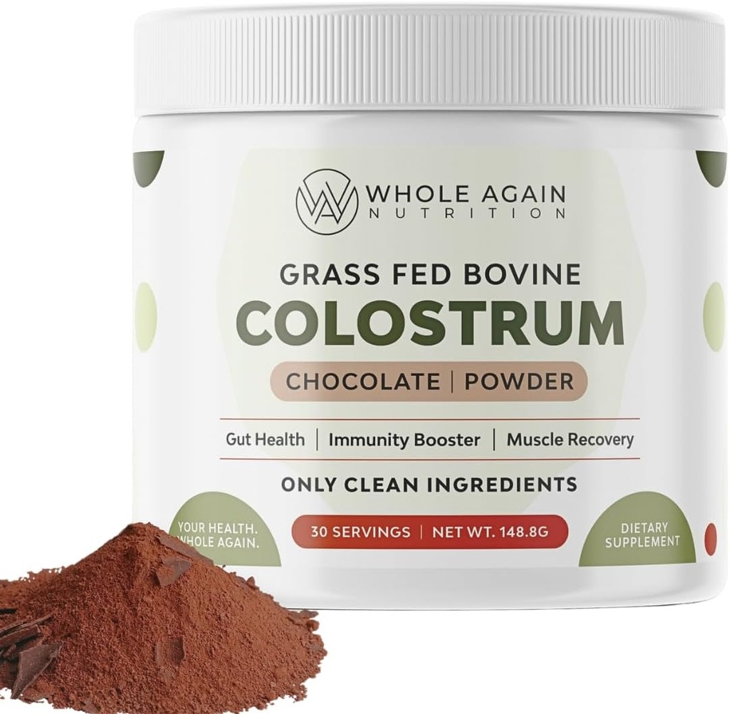 Colostrum bio de la viande bovine pour les humains - Nouvelle-Zélande Source - Immunoglobuline (Supplément IgG) - 30 portions, chocolat