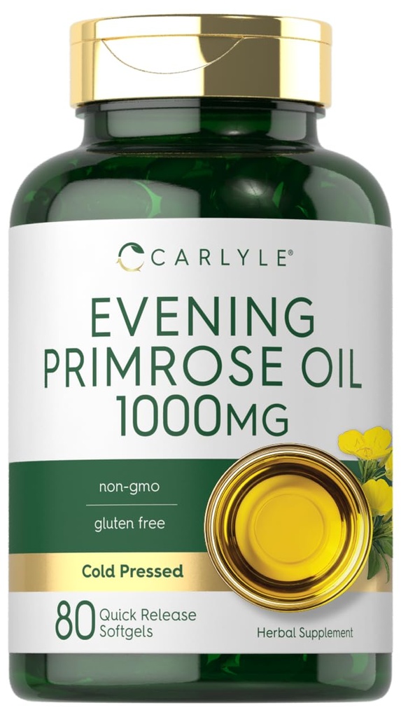 Carlyle Soiring Primrose Capsules d'huile 1000mg.80 Softgels.