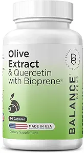 Balancebreens Olive Leaf Extract & Quercetin 400mg avec Bioperine, 60 Capsules - Immunity Booster