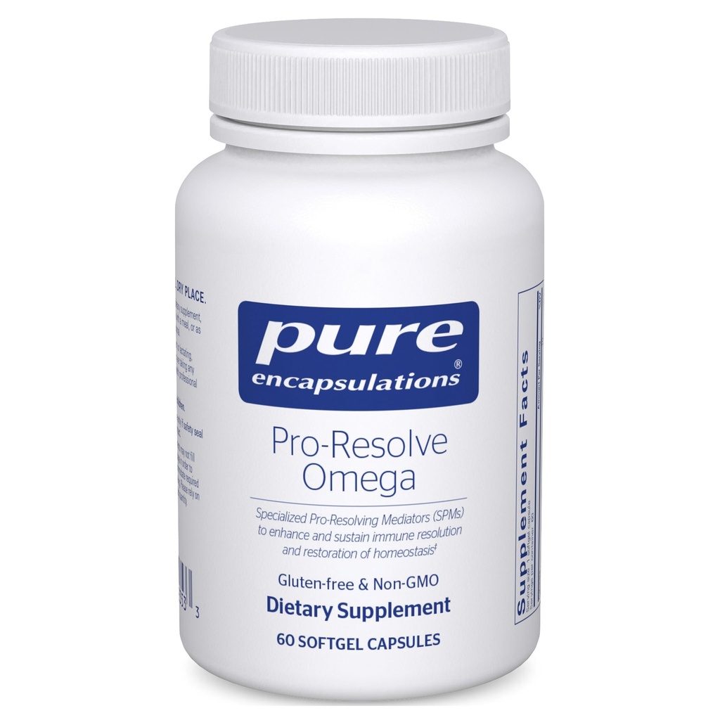Encapsulations pures Omega Pro-Resolve = Acides gras Omega-3 pour la santé cardiovasculaire = 60 Capsules Softgel