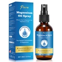 Spray d'huile de magnésium pur, Spray de magnésium,Huile de magnésium pour pieds, Bouteille de verre de magnésium,2 fl oz/60ml, Facile à absorber et à utiliser