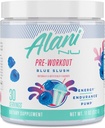 Alani Nu pré-entraînement poudre bleue slush, Amino Energy Boost, supplément d'endurance, sans sucre, 200mg caféine, L-Theanine, Beta-Alanine, L-Citrulline, 30 portions