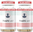 IBDassistTM Hashi Aid Thyroïde Support pour les femmes et les hommes - Supplément thyroïde pour la maladie et l'hypothyroïdie de Hashimoto* - avec Ashwagandha, Sélénium, Zinc, Vitamines essentielles et plus - 30 Capsules (2 Pack)