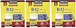 Kirkland Pozpfa Sublingual B-12 5 000 mcg, 300 comprimés (3 paquets)